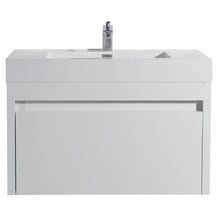 Alexandra 760mm White Wall Hung Single Vanity