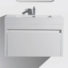 Alexandra 760mm White Wall Hung Single Vanity