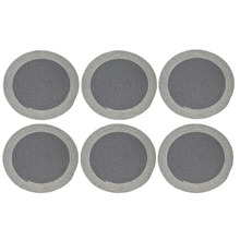 Grey Demi Cotton Round Placemats (Set of 6)