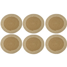 Natural Demi Cotton Round Placemats (Set of 6)