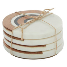 Rufus Marble Inlay Coasters (Set of 4)