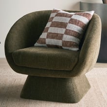 Mohinder Upholstered Swivel Armchair