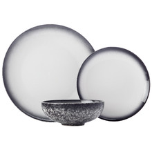 12 Piece Granite Caviar Porcelain Dinner Set