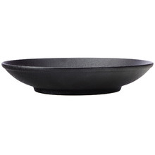 Black Caviar 25cm Porcelain Footed Serving Bowl