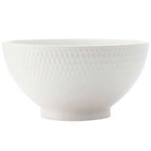 White Basics Diamonds 12.5cm Porcelain Rice Bowls (Set of 6)