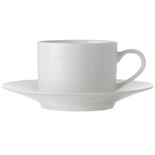 White Basics 250ml Porcelain Cups & Saucers (Set of 4)