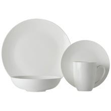 16 Piece White Basics Fitzrovia Coupe Dinner Set