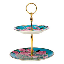 Aqua 2 Tier Teas & C's Silk Road Cake Stand