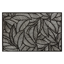 Black Leaf Table Accents Cut-Out Placemats (Set of 12)