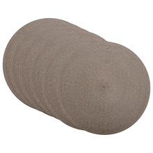 Taupe Table Accents Round Placemats (Set of 6)