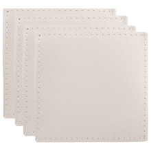 Ivory Table Accents Faux Cowhide Leather Coasters (Set of 4)