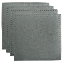 Grey Table Accents Faux Cowhide Leather Coasters (Set of 4)