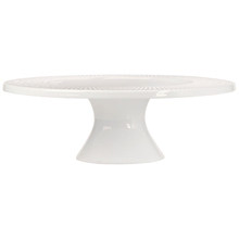 White Basics Diamonds 25cm Porcelain Footed Cake Stand