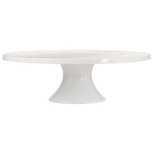 White Basics Diamonds 30cm Porcelain Footed Cake Stand