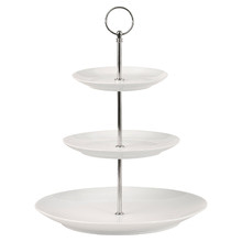 White Basics 3 Tier Porcelain Cake Stand