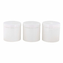 White Basics Diamonds 600ml Porcelain Canisters (Set of 3)