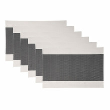 White & Grey Table Accents Placemats (Set of 6)
