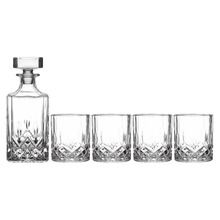 5 Piece Antrim Whiskey Decanter & Glass Set