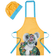 Maxwell & Williams 2 Piece Kids' Koala Joey Marini Ferlazzo Wild Planet Apron & Hat Set