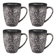 Caviar 420ml Porcelain Coupe Mugs (Set of 4)