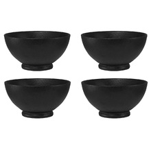 Black Caviar Porcelain Noodle Bowls (Set of 4)