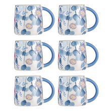 Royal Botanic Gardens Eucalyptus Bloom Snowgum 350ml Porcelain Mugs (Set of 6)