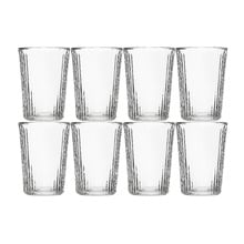 Blend Stripey 250ml Double Wall Glass Cups (Set of 8)