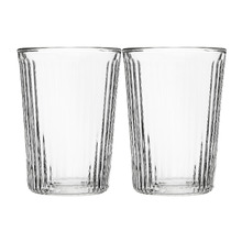Blend Stripey Double Wall Glass Cups (Set of 2)