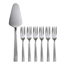 7 Piece Diamonds Cake Server & Fork Set