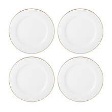 White 27.8cm Porcelain Dinner Plates (Set of 4)