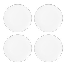 White 27.5cm Porcelain Coupe Dinner Plates (Set of 4)