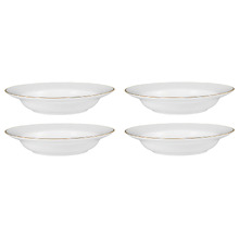 White 23.3cm Porcelain Soup Bowls (Set of 4)