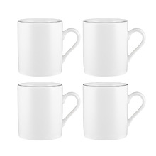 White 300ml Porcelain Mugs (Set of 4)