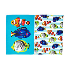 2 Piece Pete Cromer Ozzie Ocean Cotton Tea Towel Set