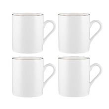 White 300ml Porcelain Mugs (Set of 4)