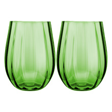 Wicked 540ml Ribbed Stemless Glasses (Set of 2)