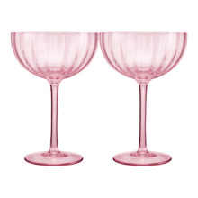 Wicked 340ml Ribbed Coupe Glass (Set of 2)