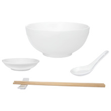 10 Piece White Basics Porcelain Noodle Bowl Set