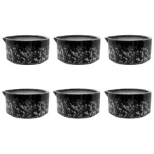 Caviar Granite 130ml Porcelain Sauce Pourers (Set of 6)