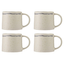 The Mug Club Indigo Blue Line 330ml Stoneware Mugs (Set of 4)