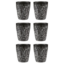 Caviar Granite 250ml Porcelain Latte Cups (Set of 6)