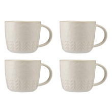 The Mug Club Nordic Chevron Waves 400ml Stoneware Mugs (Set of 4)