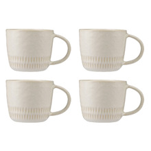 The Mug Club Nordic Stroke 400ml Stoneware Mugs (Set of 4)