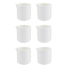 White Basics 180ml Porcelain Pourer Jugs (Set of 6)