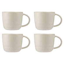 The Mug Club Nordic Herringbone 400ml Stoneware Mugs (Set of 4)