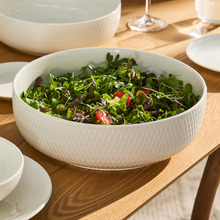 White Basics Diamonds Porcelain Serving Bowl