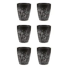 Caviar Granite 90ml Porcelain Espresso Cups (Set of 6)
