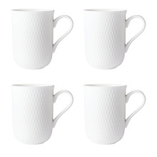 White Basics Diamonds 350ml Regent Mugs (Set of 4)