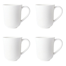 White Basics Diamonds 390ml Imperial Mugs (Set of 4)