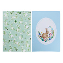 2 Piece Clover & Cottontail Tea Towel Set